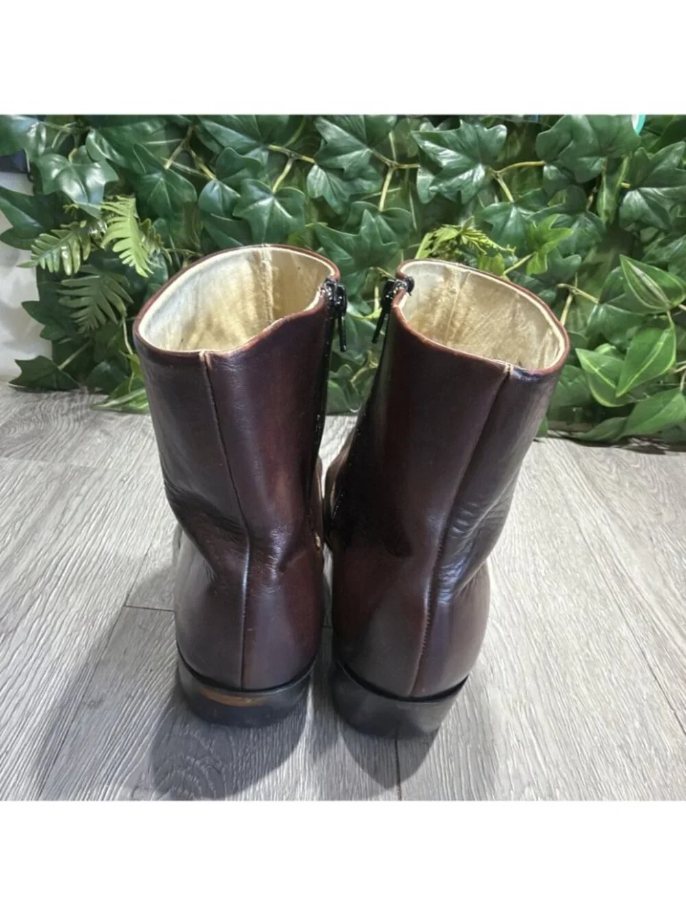Vintage Durango DB954 Men’s 8.5D Ankle Cowboy Boots Side Zip Brown Leather